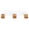 LEDVANCE stropní bodové svítidlo Half Wood Line 3xGU10 220-240 V bílé/dřevo nastavitelné