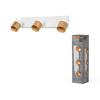 LEDVANCE stropní bodové svítidlo Half Wood Line 3xGU10 220-240 V bílé/dřevo nastavitelné