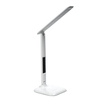 Solight LED stmívatelná stolní lampička s displejem, 7W, volba teploty světla, bílý lesk WO43
