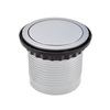 Solight výsuvný blok zásuvek, 3 zásuvky, 2x USB, kruhový tvar nízký,  prodlužovací přívod 2m, 3 x 1mm2, stříbrný PP100USB
