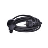 Solight prodlužovací přívod - spojka, 1 zásuvka, 5m, 3 x 1,5mm2, gumová, černá PS30