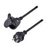 Solight prodlužovací přívod - spojka, 1 zásuvka, 10m, 3 x 1,5mm2, gumová, černá PS31