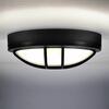 Solight LED venkovní osvětlení kulaté s mřížkou, 20W, 1500lm, 4000K, IP65, 23cm, černá WO754