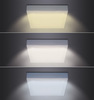 Solight LED mini panel CCT, přisazený, 18W, 1530lm, 3000K, 4000K, 6000K, čtvercový WD173