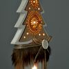 Solight vánoční LED dřevěná dekorace, stromek, 2x AA 1V236