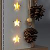 Solight vánoční LED dřevěná dekorace, stromek, 2x AA 1V236