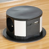 Solight 3z + USB A+C výsuvný blok zásuvek, 2m, černý PP100USBC-B