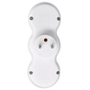 Solight rozbočka s USB A+C nabíječkou, 2 x 10A, bílá P100USBC