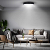 Solight LED stropní osvětlení LECCE, 3CCT, 48W, 2900lm, 40cm, 3000/4000/6000K, černá WO804-B