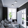 Solight LED mini panel CCT, přisazený, 18W, 1530lm, 3000K, 4000K, 6000K, kulatý, černá barva WD172-B