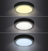 Solight LED mini panel CCT, přisazený, 18W, 1530lm, 3000K, 4000K, 6000K, kulatý, černá barva WD172-B