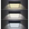 Solight LED mini panel CCT, přisazený, 24W, 1800lm, 3000K, 4000K, 6000K, čtvercový, černá barva WD175-B