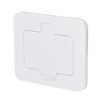 Solight vestavná podlahová zásuvka, IP55, matná bílá, obdélníkové víčko 5B322W