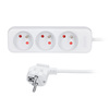 Solight prodlužovací přívod 3m, 3 zásuvky, 16A/3680W, PVC, bílý PP03X