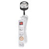 Solight prodlužovací přívod 5m, 4 zásuvky, vypínač, 16A/3680W, PVC, bílý PP33X