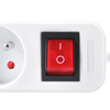 Solight prodlužovací přívod 5m, 5 zásuvek, vypínač, 16A/3680W, PVC, bílý PP53X