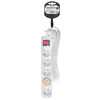 Solight prodlužovací přívod 5m, 5 zásuvek, vypínač, 16A/3680W, PVC, bílý PP53X