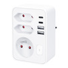 Solight rozbočka 1x 16A + 2x 2,5A, 2xUSB A+C rychlonabíječka 20W PD, bílá, vypínač P109PD20