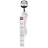 Solight prodlužovací přívod 5m, 6 zásuvek, vypínač, 16A/3680W, PVC, bílý PP73X