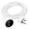 Solight prodlužovací přívod 5m, 1 zásuvka, 16A/3680W, PVC, bílý PS04X