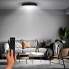 Solight LED osvětlení s dálkový ovladačem LECCE, 50W, 3100lm, 40cm, změna chromatičnosti, stmívatelné, černá WO799-1-B