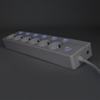 Solight prodlužovací přívod 6 zásuvek, 2m, 3 x 1mm2, bílý, 6+1 vypínač PP160