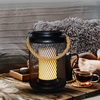 Solight kovová lucerna s LED svíčkou, teplá bílá, 3xAA, černá, 20cm WO3101