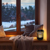 Solight kovová lucerna s LED svíčkou, teplá bílá, 3xAA, černá, 20cm WO3101
