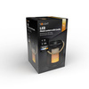 Solight kovová lucerna s LED svíčkou, teplá bílá, 3xAA, černá, 20cm WO3101