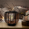 Solight kovová oválná lucerna se žárovkou s micro LED, teplá bílá, měděná, 3xAA, 18cm WO3103