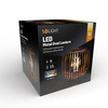 Solight kovová oválná lucerna se žárovkou s micro LED, teplá bílá, měděná, 3xAA, 18cm WO3103