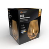 Solight bambusová lucerna s LED žárovkou, teplá bílá, 2x AA, 20cm WO3106