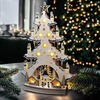 Solight LED dřevěný vánoční stromek s dekoracemi, 23x LED, přírodní barva, 64cm, 2x AA 1V282