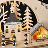 Solight LED dřevěný vánoční stromek s dekoracemi, 23x LED, přírodní barva, 64cm, 2x AA 1V282