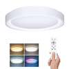 Solight LED osvětlení s dálkovým ovladačem Floco, 30W + 6W RGB, 2100lm, 40cm, změna chromatičnosti, stmívatelné WO8015