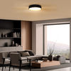 Solight LED osvětlení s dálkovým ovladačem Larios Black, 48W, 3360lm, 39cm, změna chromatičnosti, stmívatelné WO8016