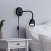 Solight LED nástěnná lampička, stmívatelná, 4W, 280lm, 3000K, černá WO54-B