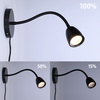 Solight LED nástěnná lampička, stmívatelná, 4W, 280lm, 3000K, černá WO54-B