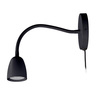 Solight LED nástěnná lampička, stmívatelná, 4W, 280lm, 3000K, černá WO54-B