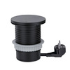 Solight vestavná zásuvka + USB A+C + Wireless 10W, otočné víčko, kabel 2m, černá PP119CWB