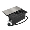 Solight vestavný blok zásuvek s posuvným krytem, 2 zásuvky, USB A+C 20W PD, 2m, stříbrný PP128C-PD20