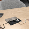 Solight vestavný blok zásuvek s posuvným krytem, 2 zásuvky, USB A+C 20W PD, 2m, stříbrný PP128C-PD20