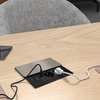 Solight vestavný blok zásuvek s posuvným krytem, 2 zásuvky, HDMI, USB A+C 20W PD, 2m, stříbrný PP128C-PD20-HDMI