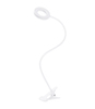 Solight LED stmívatelná stolní lampička s klipem bílá, 300lm, nastavitelná teplota světla, USB WO66-W