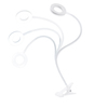 Solight LED stmívatelná stolní lampička s klipem bílá, 300lm, nastavitelná teplota světla, USB WO66-W