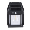 Solight LED solární lucerna nástěnná, teplá bílá, 12x17cm, černá WL918