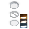 Solight LED mini panel koupelnový 2v1, 3CCT, podhledový/přisazený, 18W, 1530lm, IP54, stříbrná, kulatý WD242-S