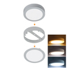 Solight LED mini panel koupelnový 2v1, 3CCT, podhledový/přisazený, 24W, 2040lm, IP54, stříbrná, kulatý WD244-S