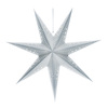 Solight LED vánoční hvězda stříbrná, závěsná, časovač, 60cm, 20x LED, 2x AA 1V294