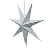 Solight LED vánoční hvězda stříbrná, závěsná, časovač, 60cm, 20x LED, 2x AA 1V294